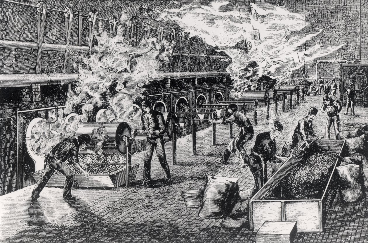 Torréfaction du café, 1870 - English School