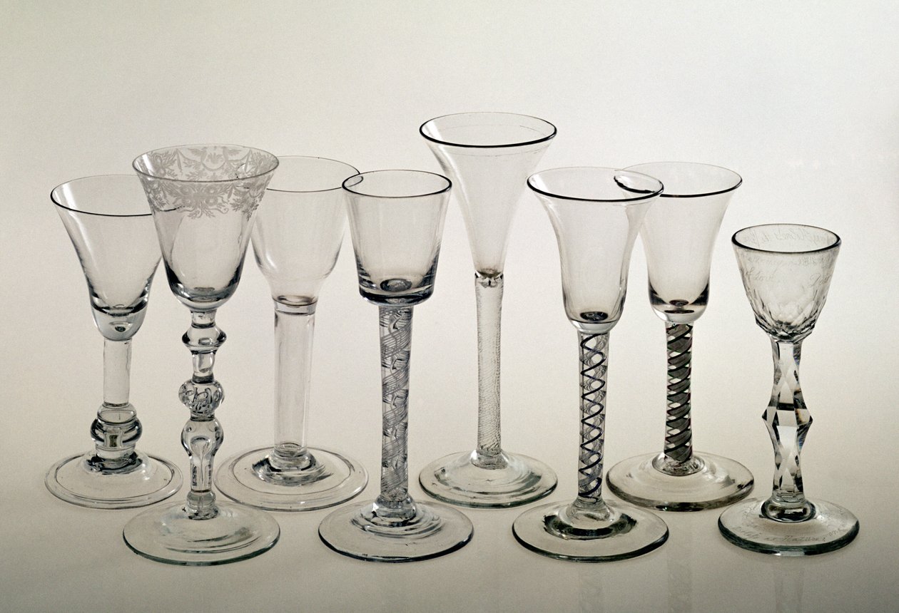 Collection de verres à vin - English School