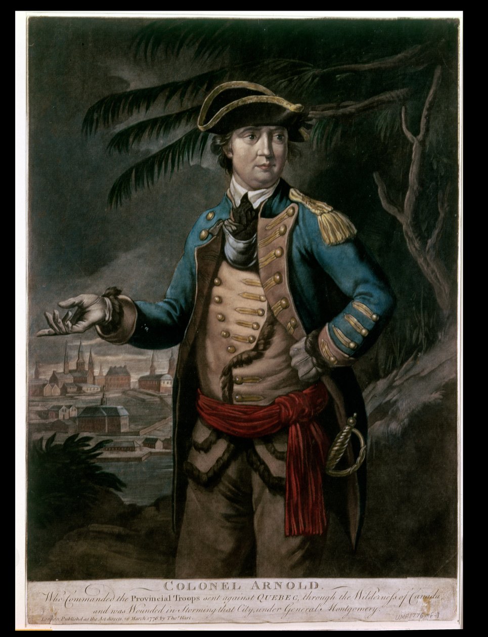Colonel Benedict Arnold, pub. Londres, 1776 - English School