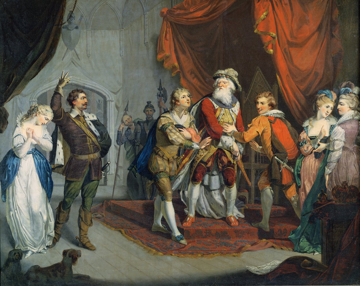 Cordelia défendue par le comte de Kent, de 