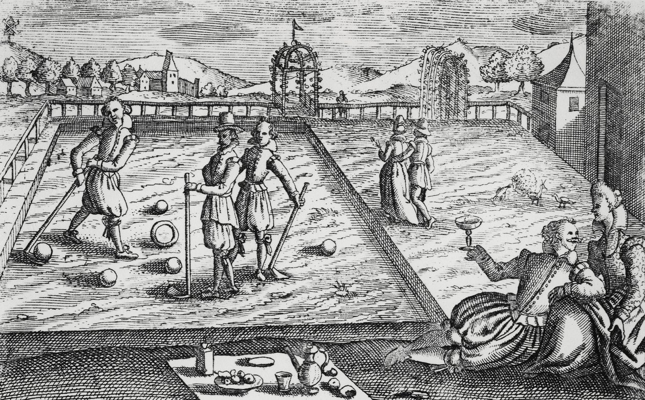 Croquet, vers 1650 - English School