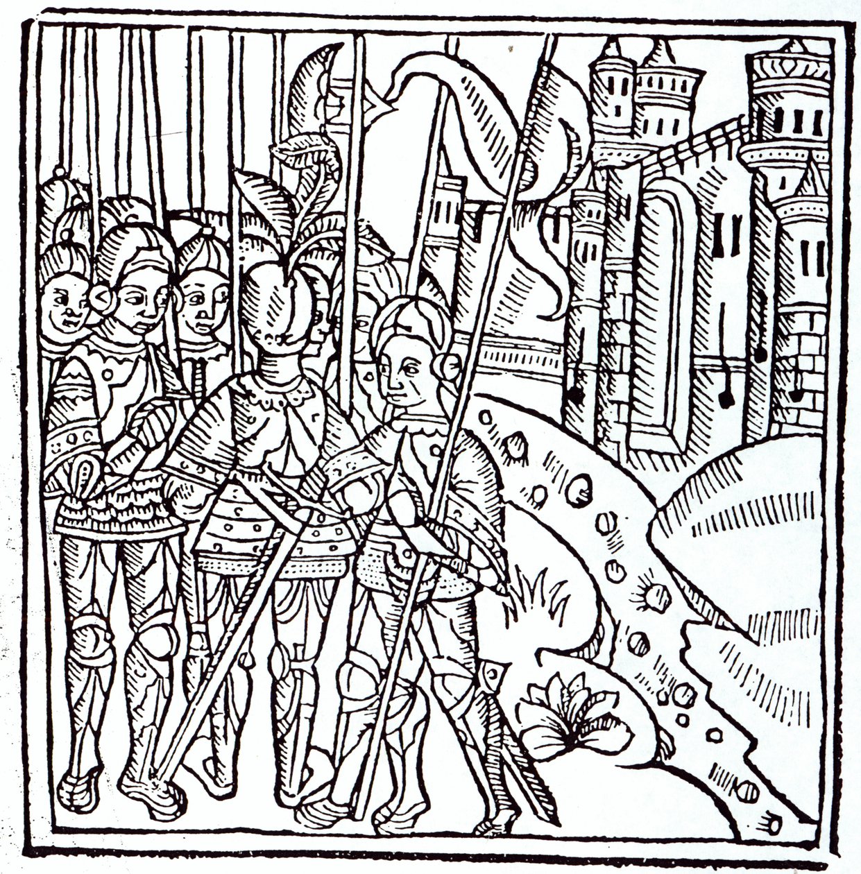 Croisés, imprimé par Wynkyn de Worde (d.1534) - English School
