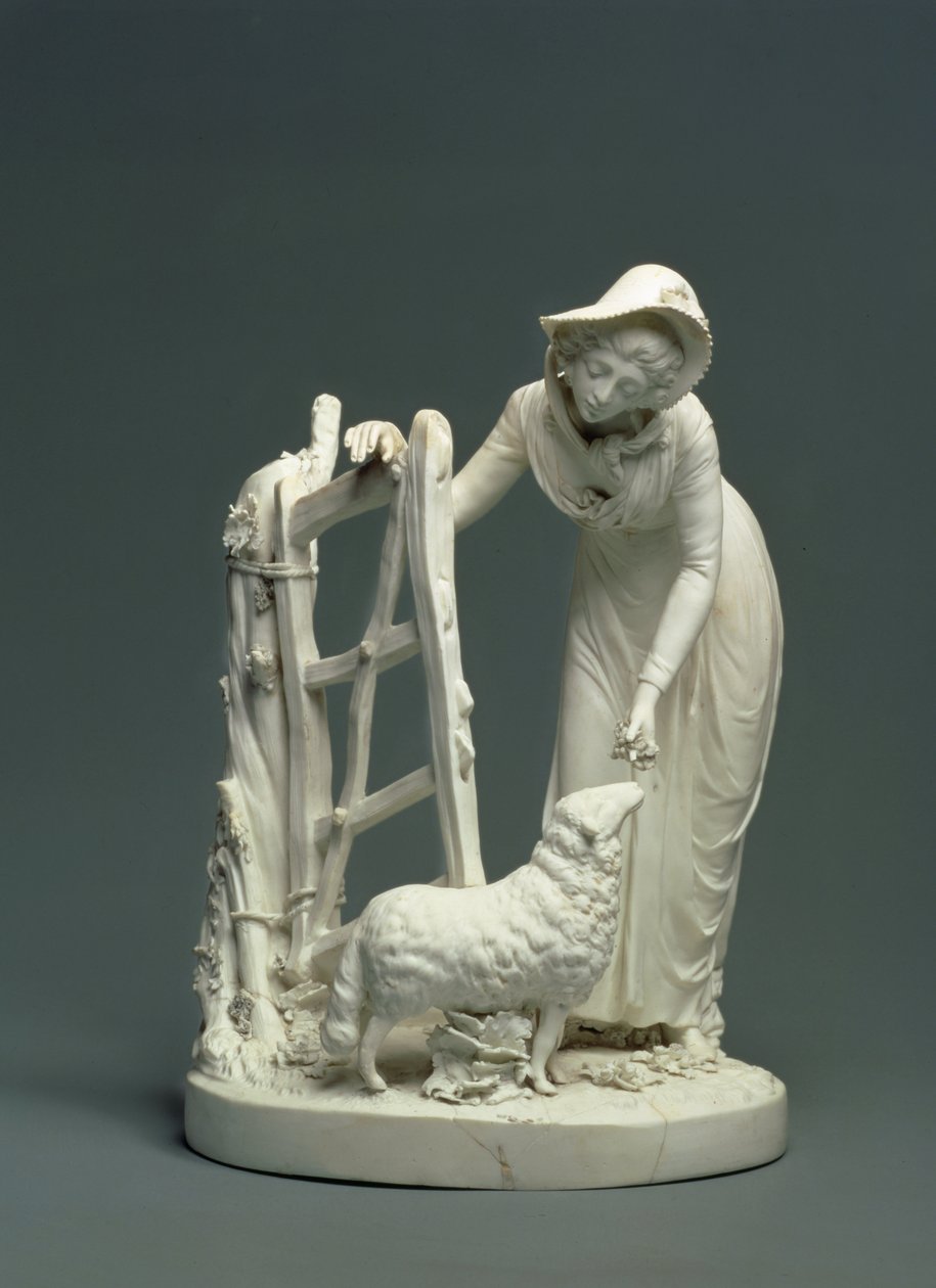 Bergère de Derby, 1790 (porcelaine biscuit) - English School