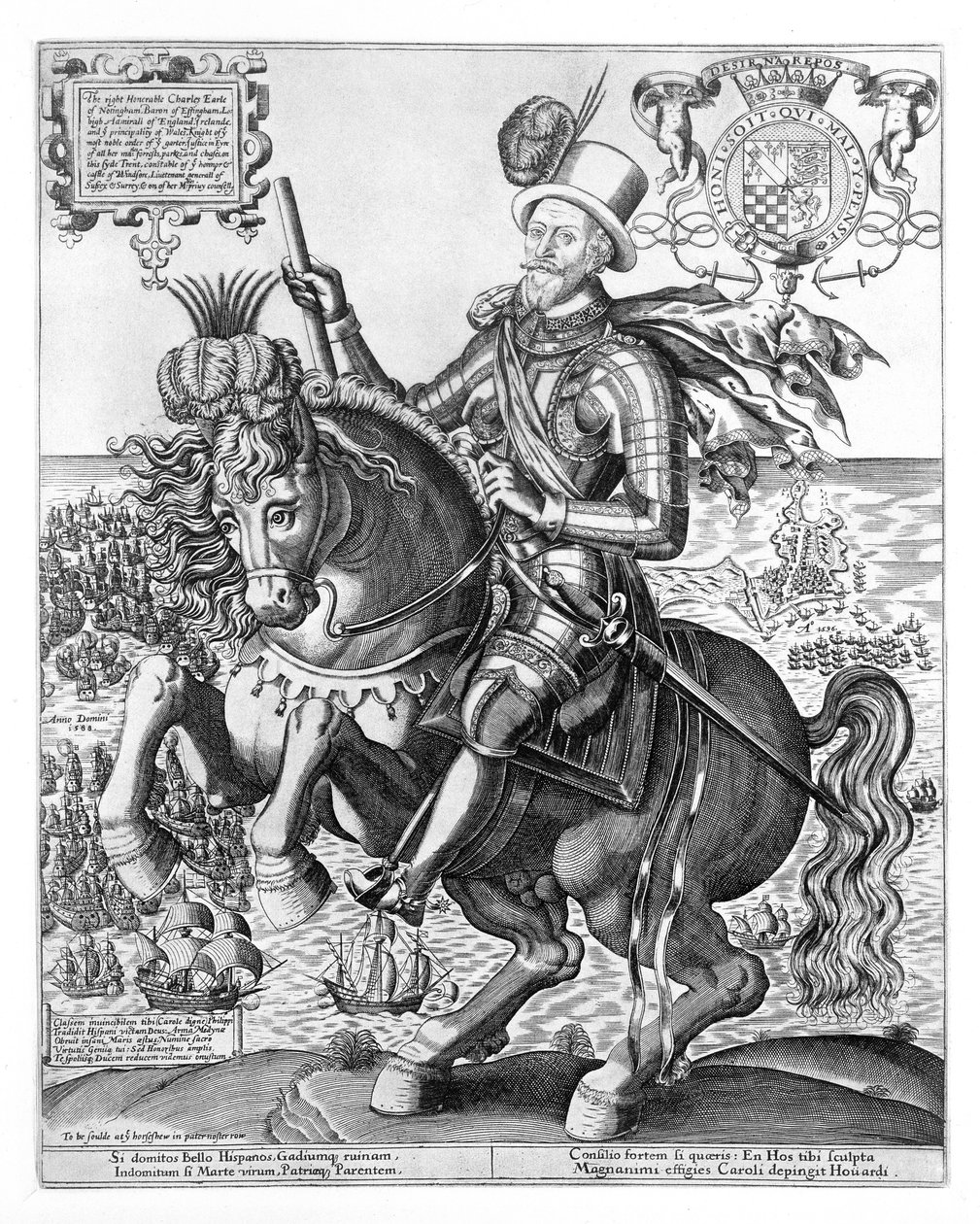 Portrait équestre de Charles Howard (1536-1624) 2e baron Howard d