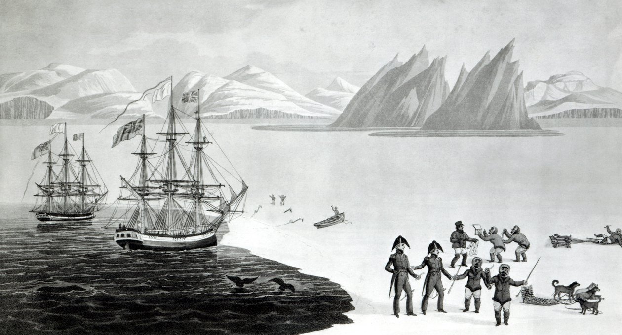 Première communication avec les indigènes de la baie du Prince Régent, 1818 - English School