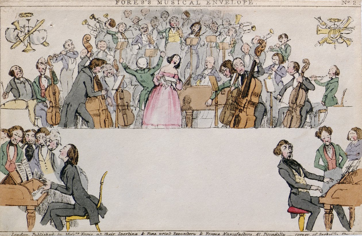 Enveloppe musicale de Foress, publiée par Messrs Fores, vers 1840 - English School