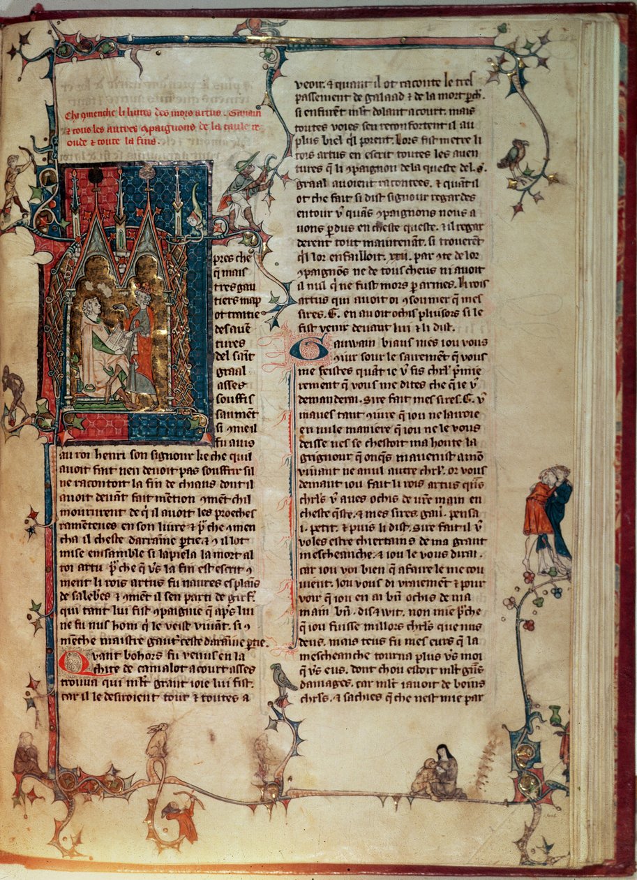 Fr 1 f.82r Vol. I Walter Map prenant note d