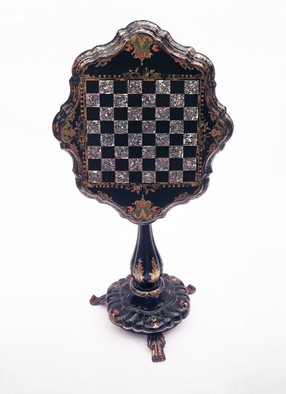Table de jeux, vers 1850-60 - English School