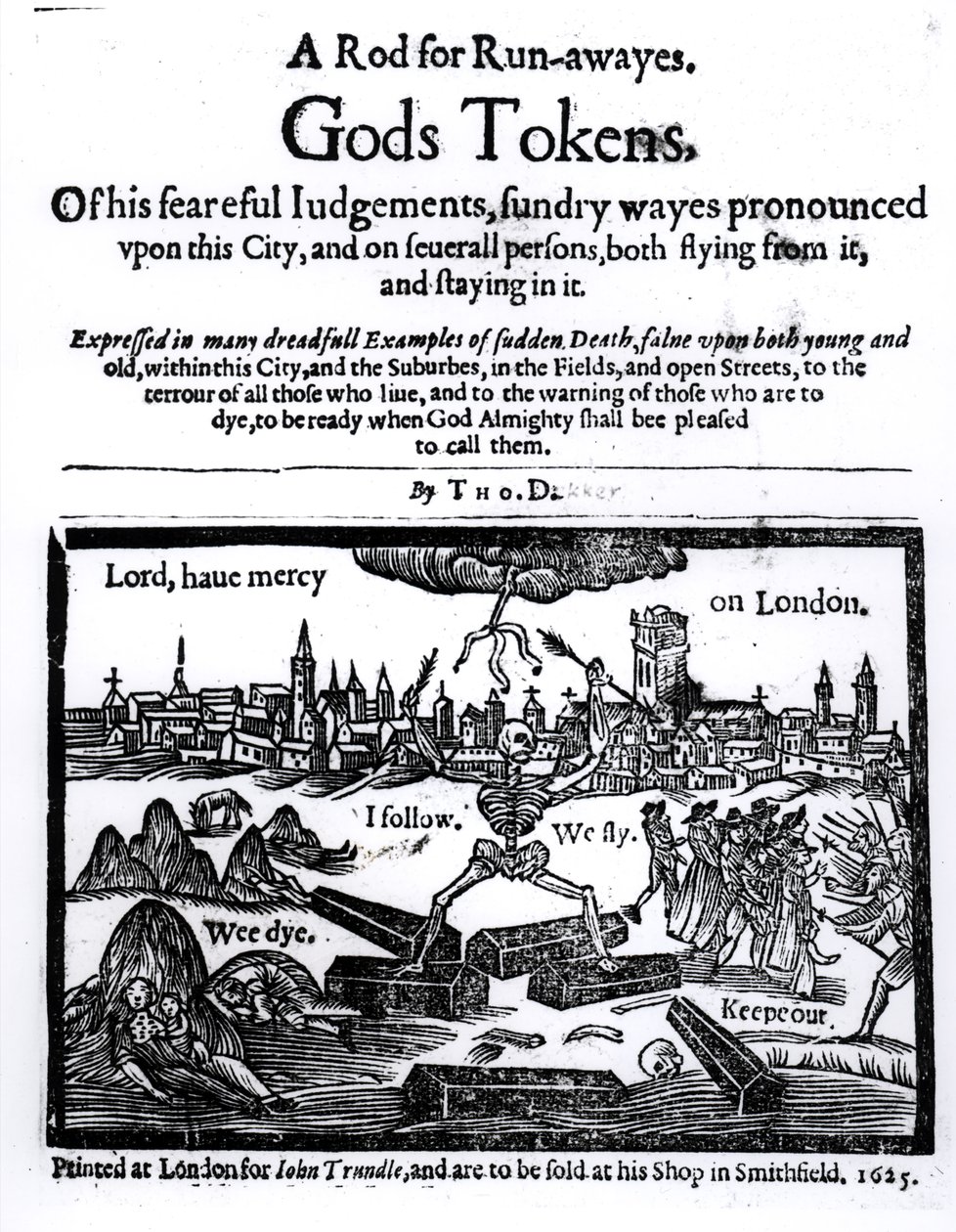 Les signes de Dieu, une verge pour les fugitifs, 1625 - English School