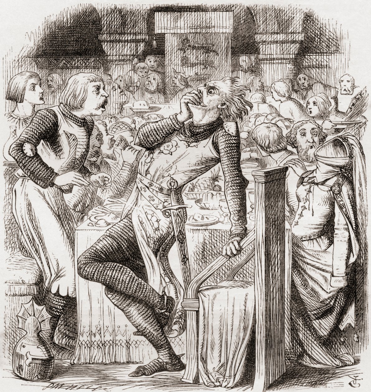 Illustration après J. Tenniel pour le poème 