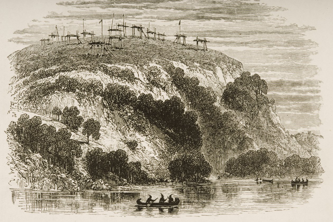 Cimetière indien sur les Grandes Plaines entre Saint-Louis et Denver, de 