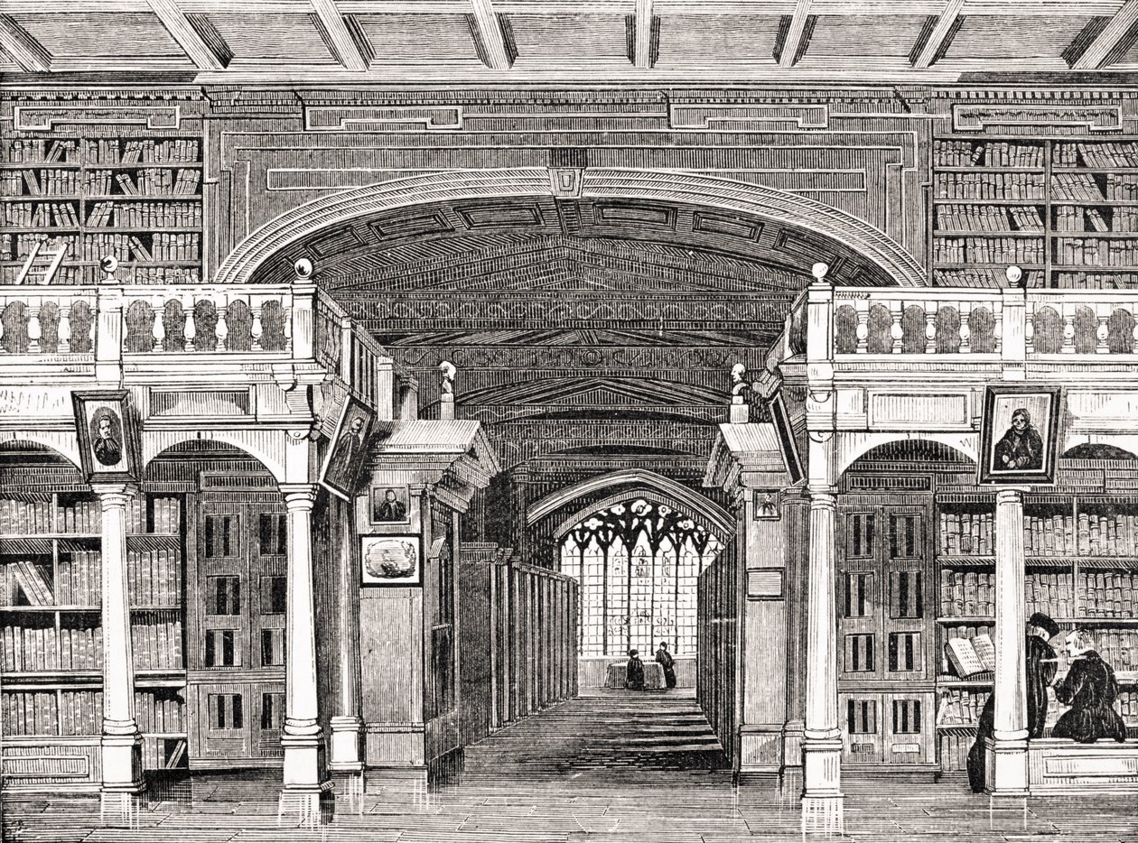 Intérieur de la bibliothèque Bodleian, de 