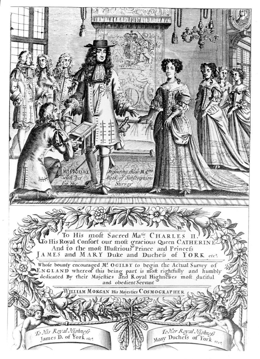 John Ogilby présentant sa liste d