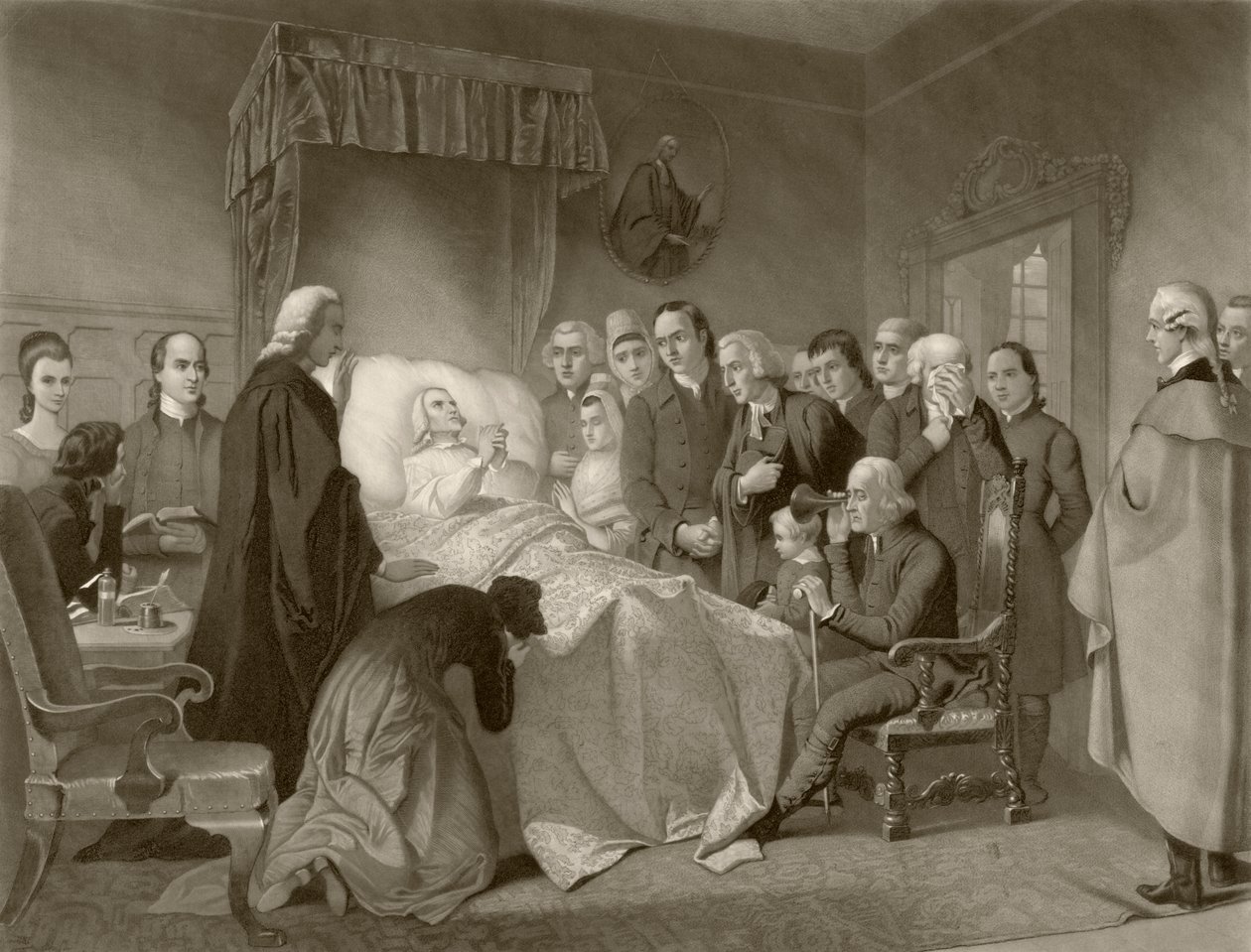 John Wesley sur son lit de mort, d