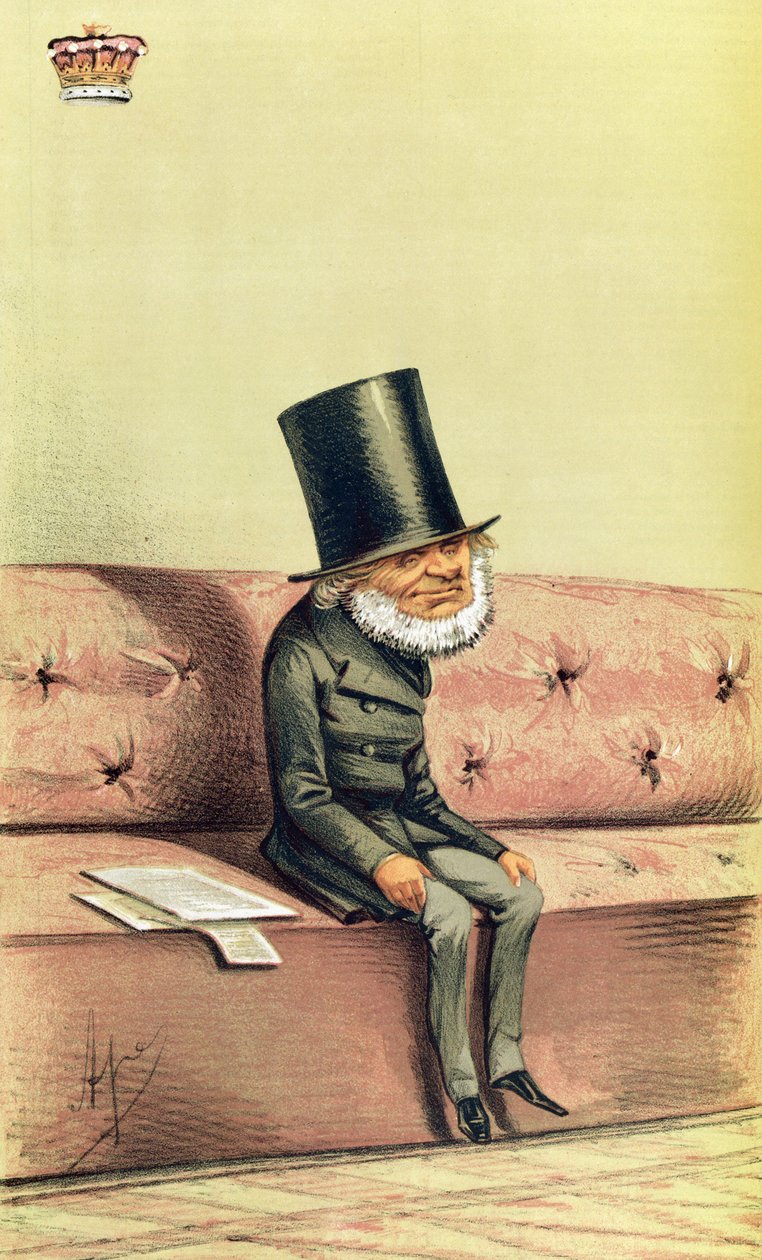 Lord John Russell (1792-1878), caricature de Vanity Fair, 1869 - English School