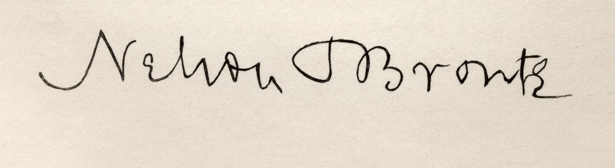 Signature de Lord Nelson dans les dernières années de sa vie (détail) - English School