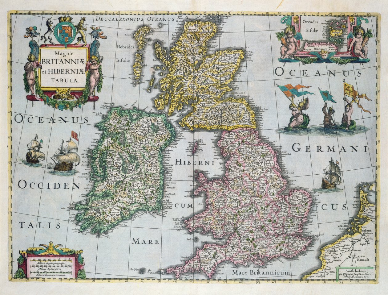 Carte de la Grande-Bretagne, 1631 - English School