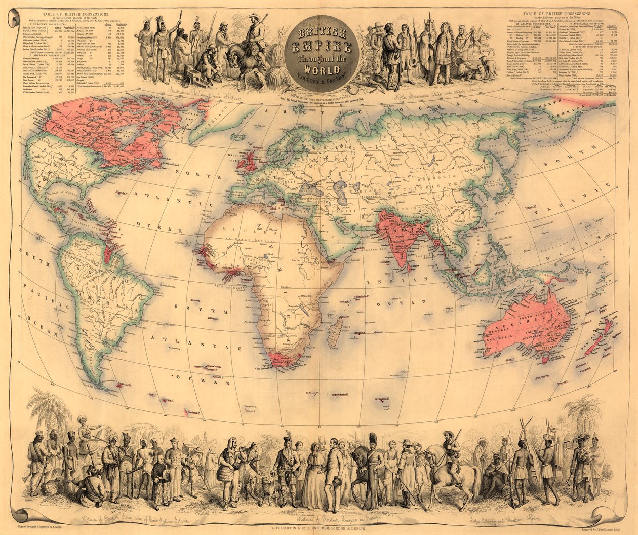 Carte du monde avec les possessions de l