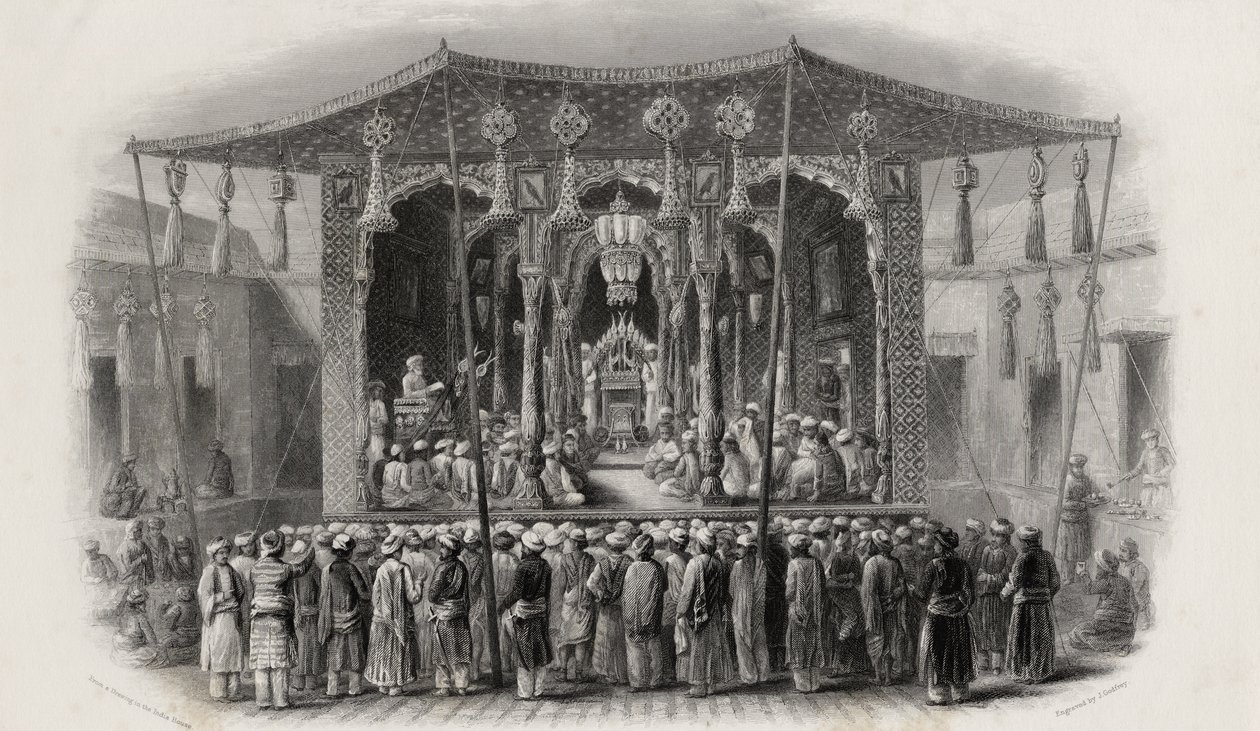 Festival Musulman du Mohurrum, gravé par J. Godfrey - English School