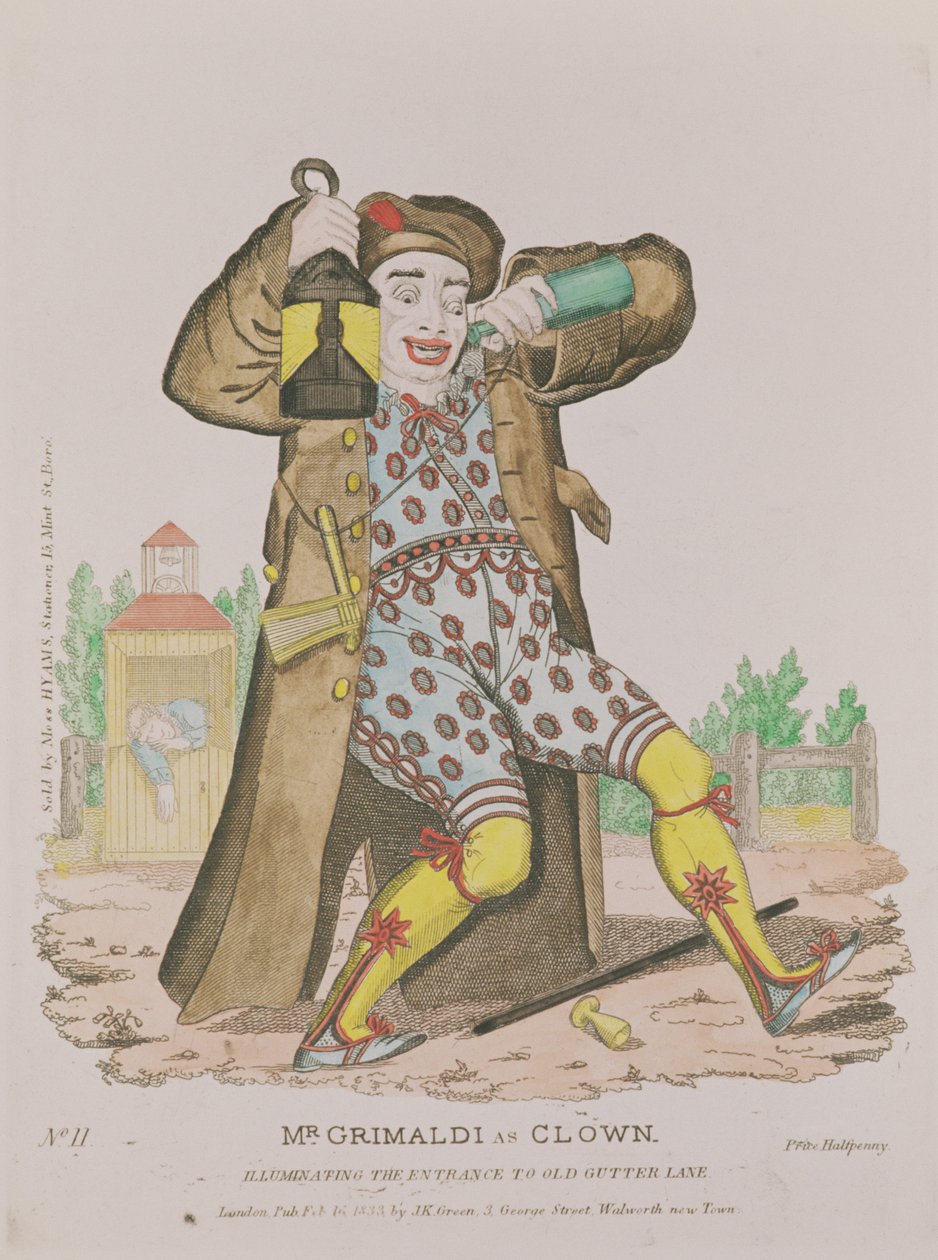 M. Grimaldi en clown, illuminant l