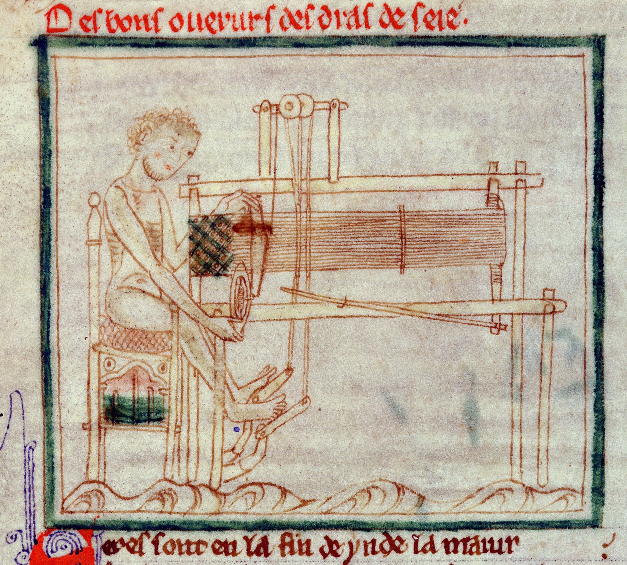 Métier à tisser à pédale, du Roman d