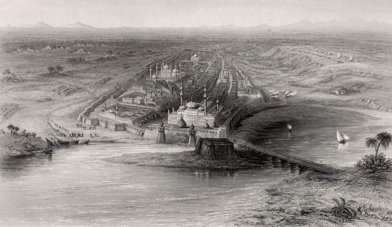 Vue panoramique de New et Old Delhi, Inde - English School