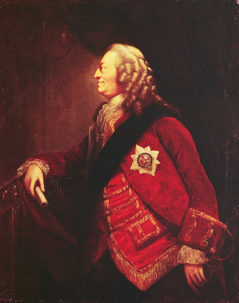 Portrait du Roi George II | English School | Estampe d'art