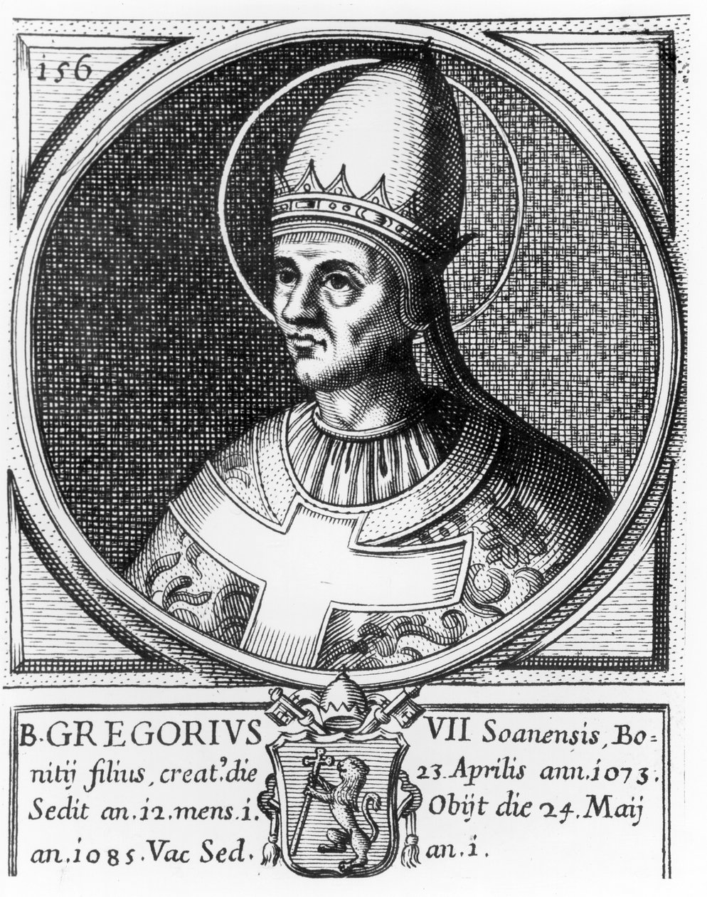 Portrait du Pape Grégoire VII (né en 1020) - English School