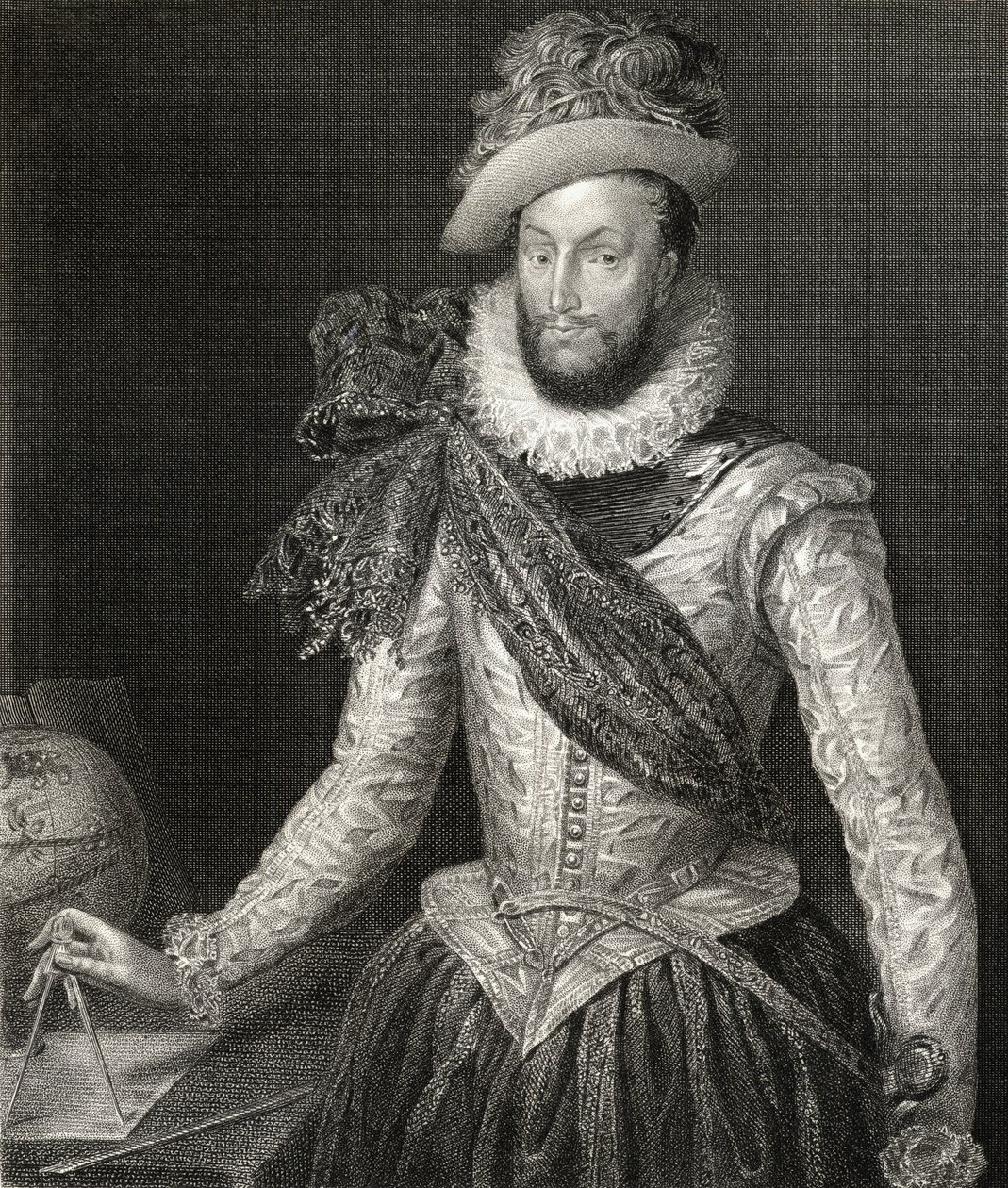 Portrait de Sir Walter Raleigh (1554-1618) de 