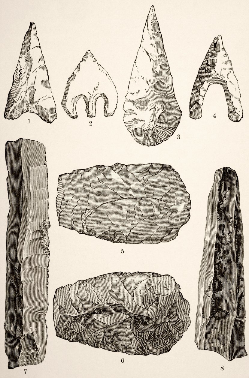 Outils en silex préhistoriques - English School