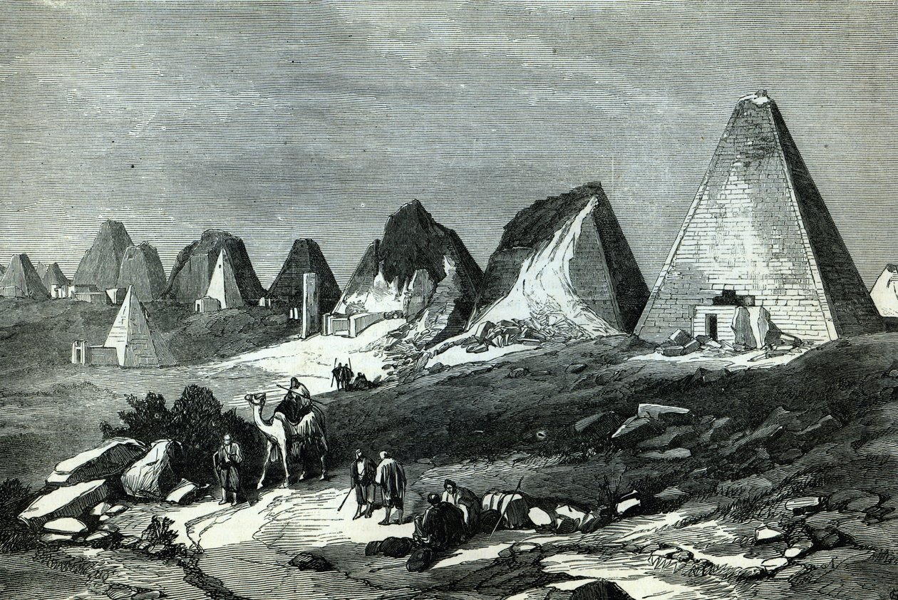 Pyramides de Méroé, sur le Nil (route du général Gordon), de 