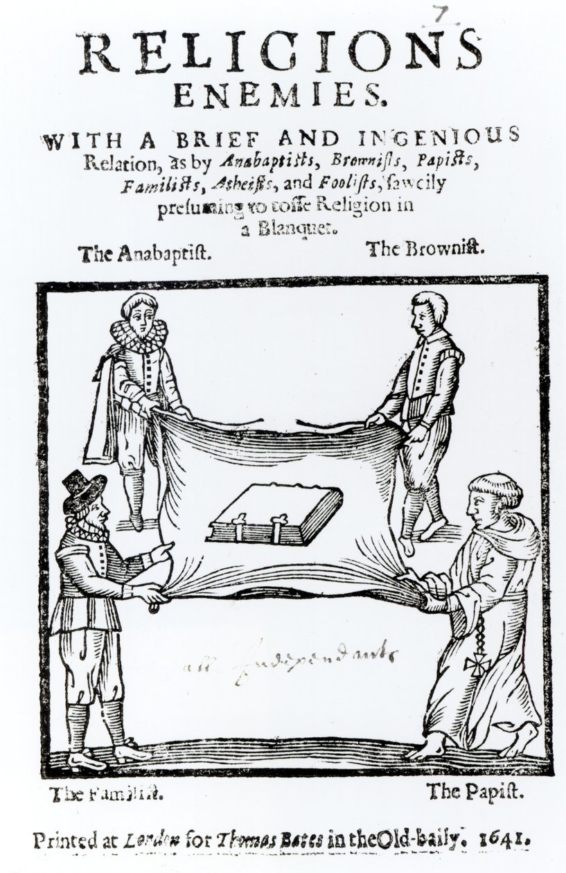 Ennemis religieux, 1641 - English School