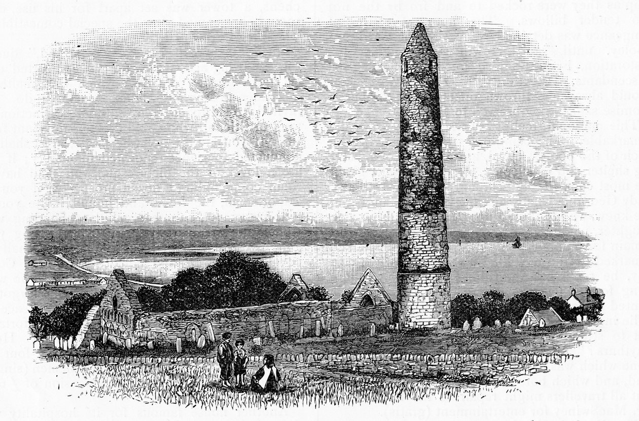 Tour ronde et ruines de l