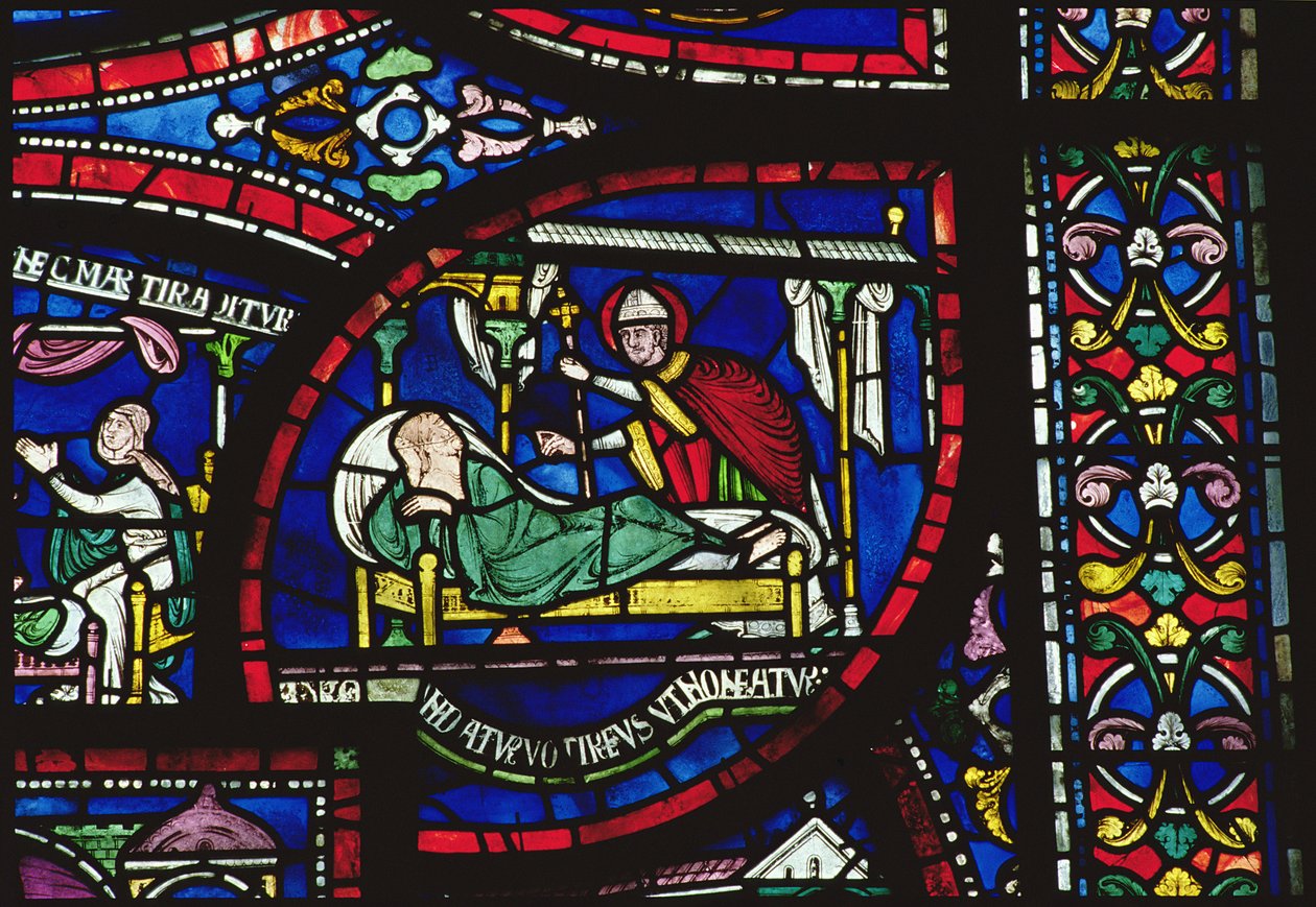 Scène de la vie de Saint Thomas Becket, fenêtres de la chapelle de la Trinité, c.1220 - English School