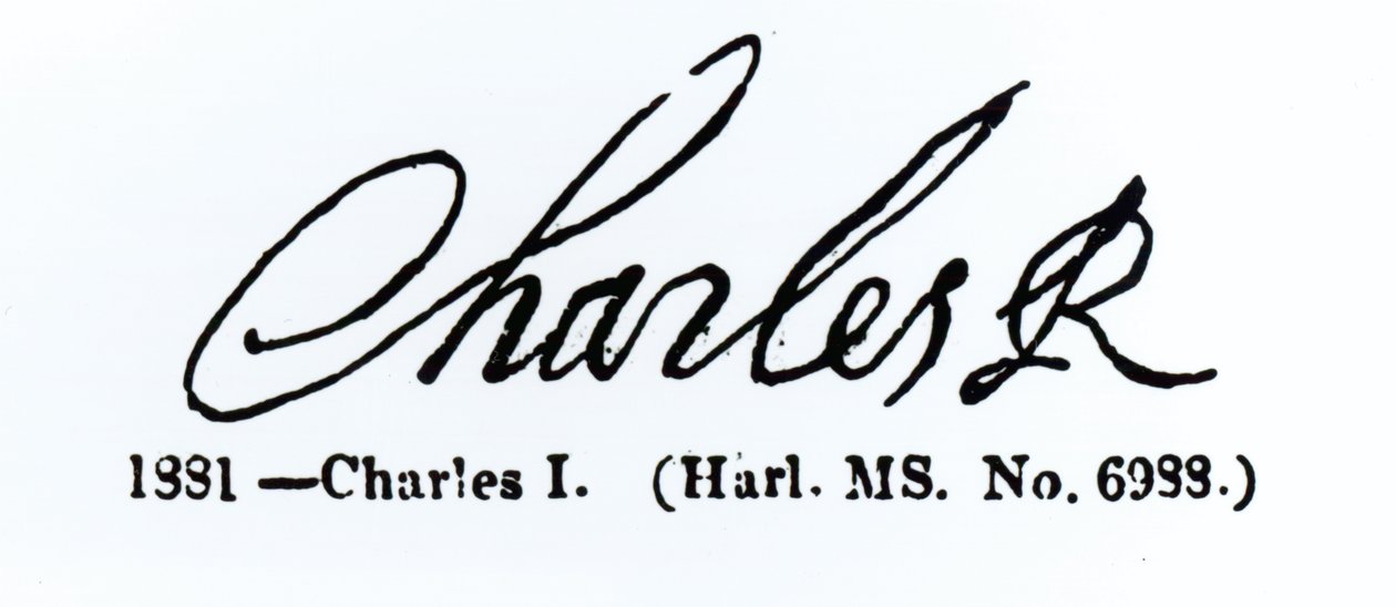 Signature du roi Charles Ier (1600-49) - English School