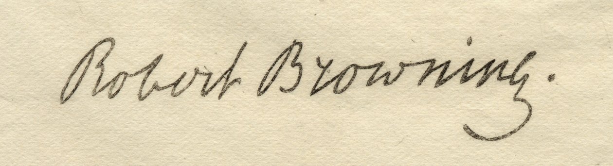 Signature de Robert Browning (1812-89) - English School