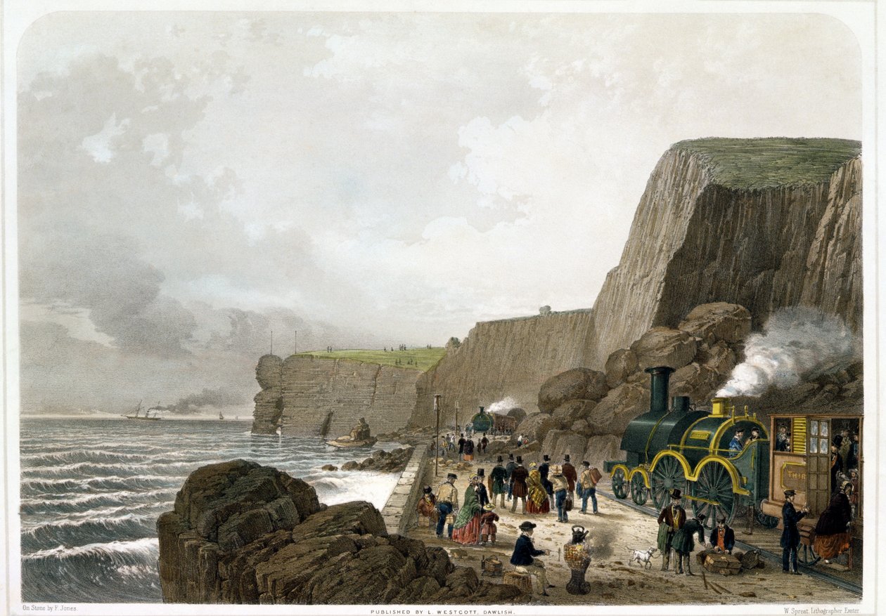 Chemin de fer du sud du Devon : Glissement de terrain près du rocher du Parson et du Clerk, 29 décembre 1852 - English School