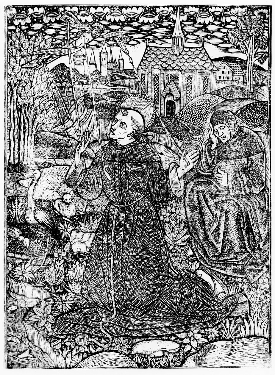 Saint François recevant les stigmates - English School