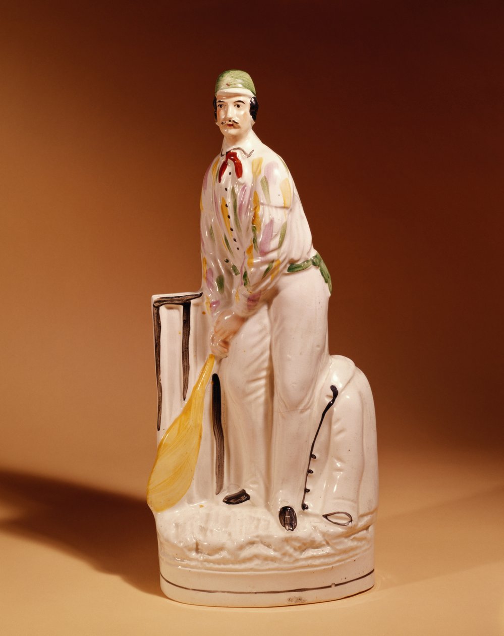 Figurine de joueur de cricket Staffordshire, 1865 - English School