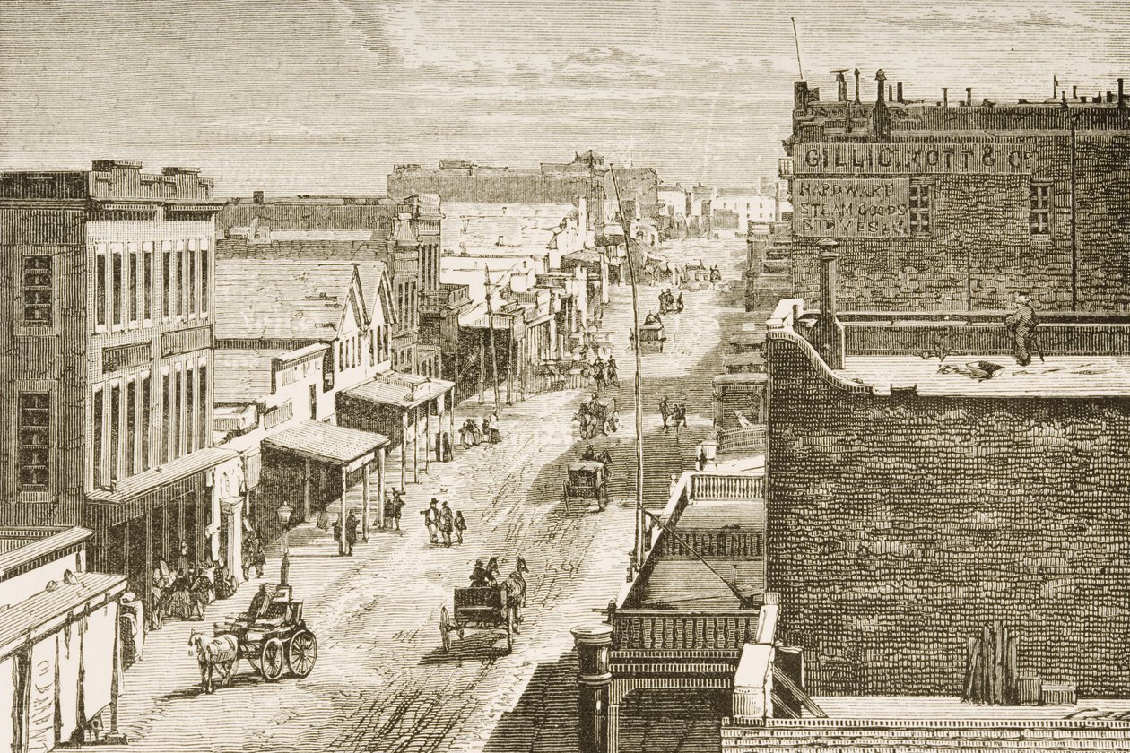 Rue à Virginia City, Nevada, de 