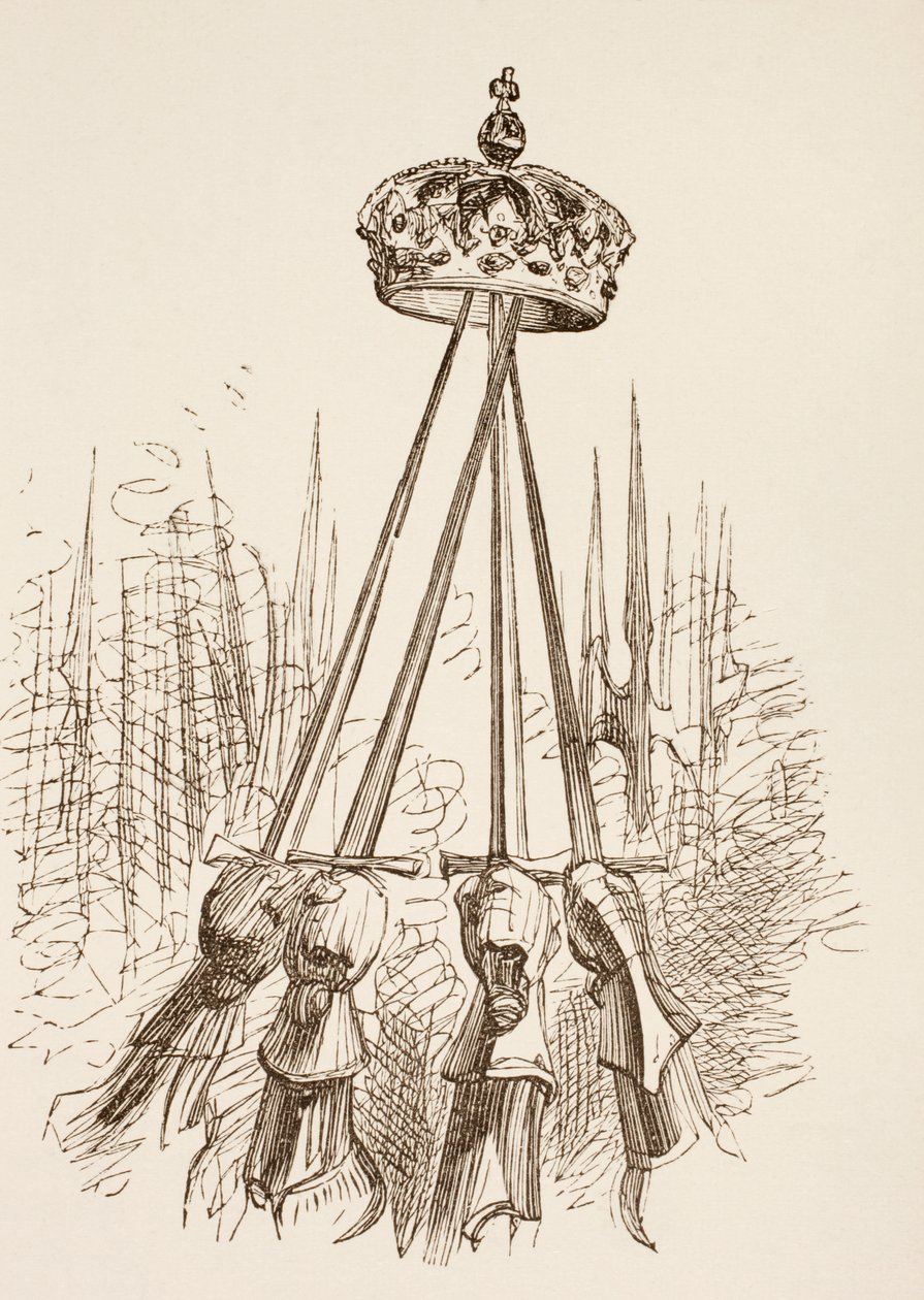 Épées soutenant la couronne, 1890 - English School