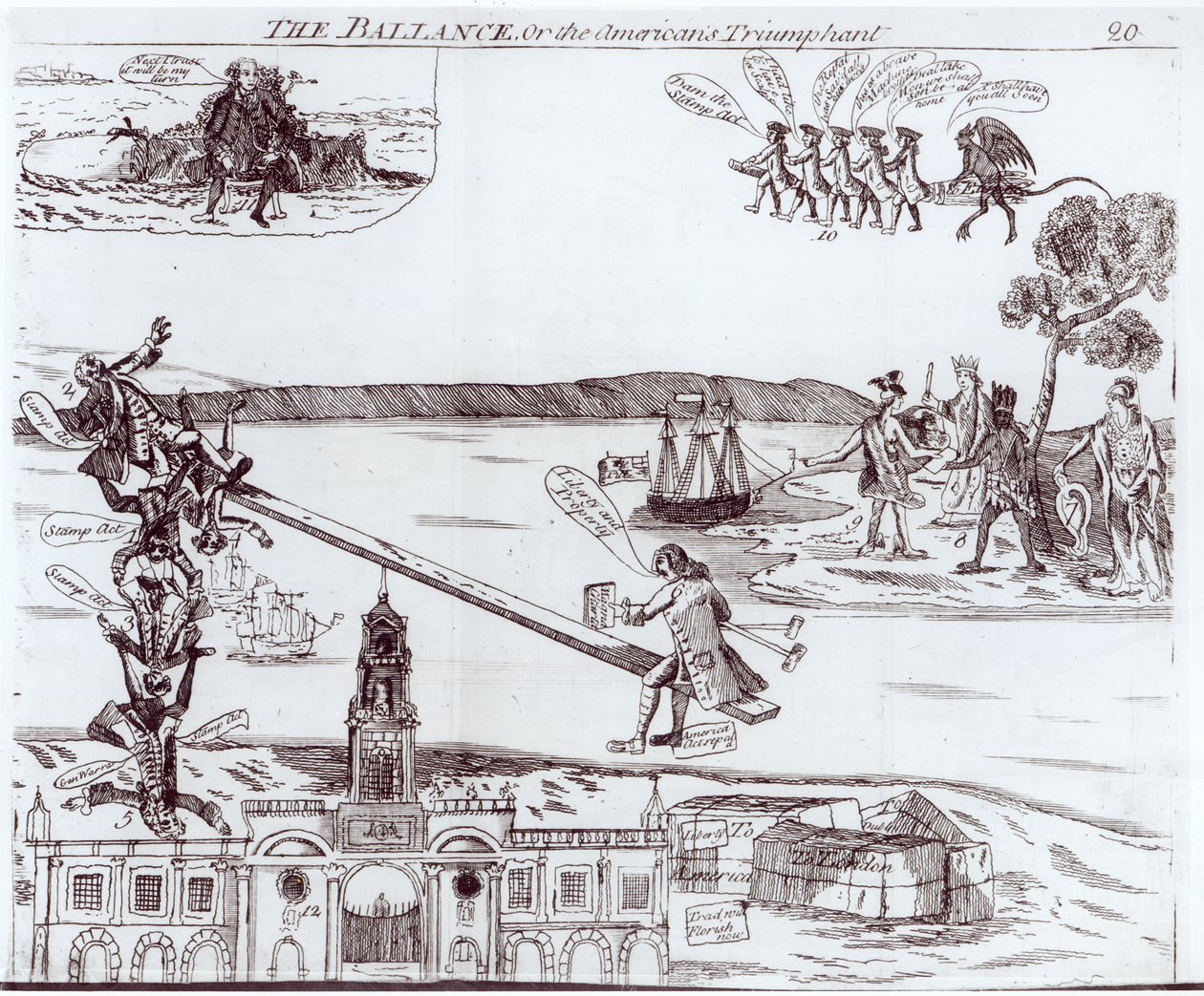 La Balance ou Les Américains Triomphants, 1766 - English School