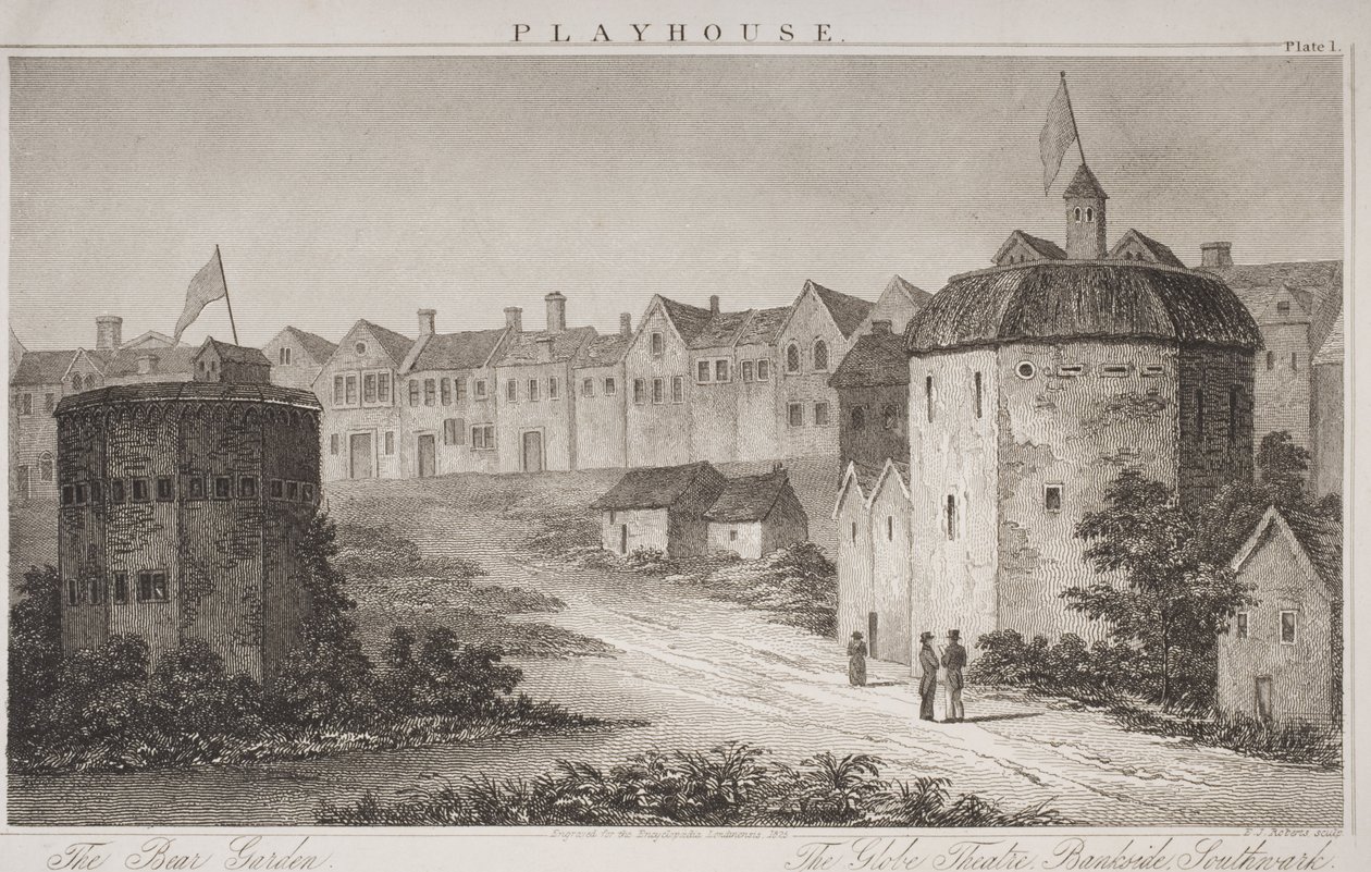 Le Bear Garden et le Globe Theatre, de 