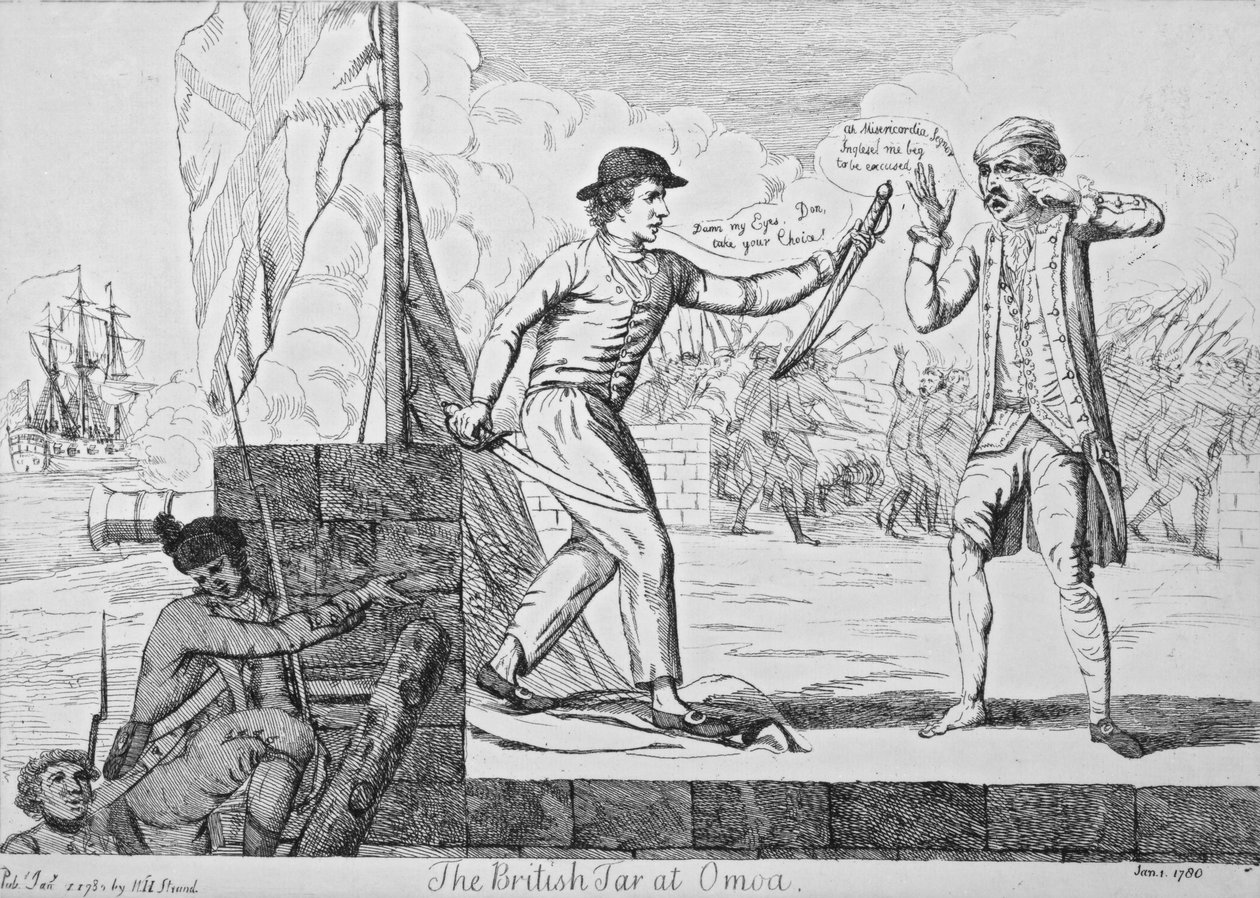 Le Tar britannique à Omoa, 1780 - English School