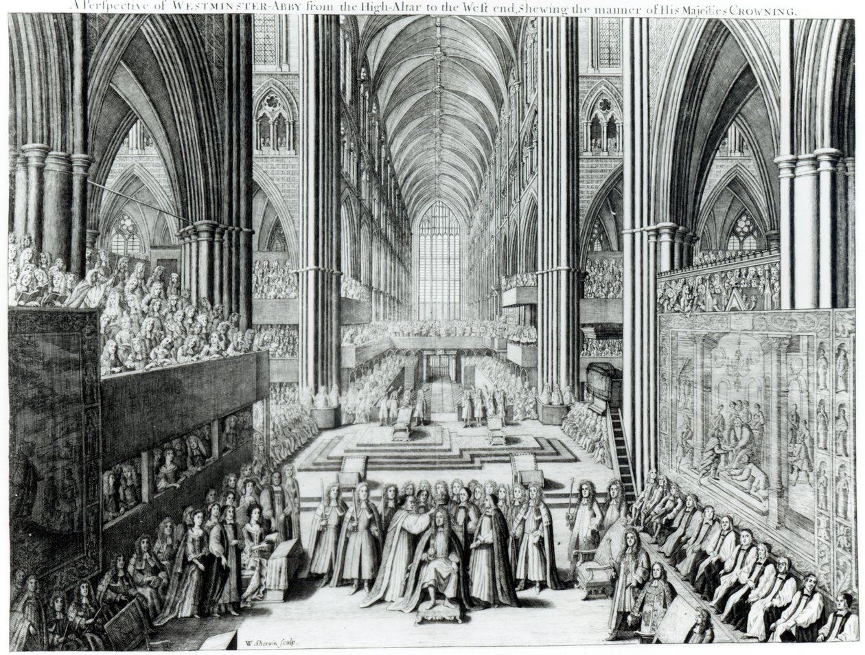 Le Couronnement du Roi Jacques II (1633-1701) vers 1685 - English School