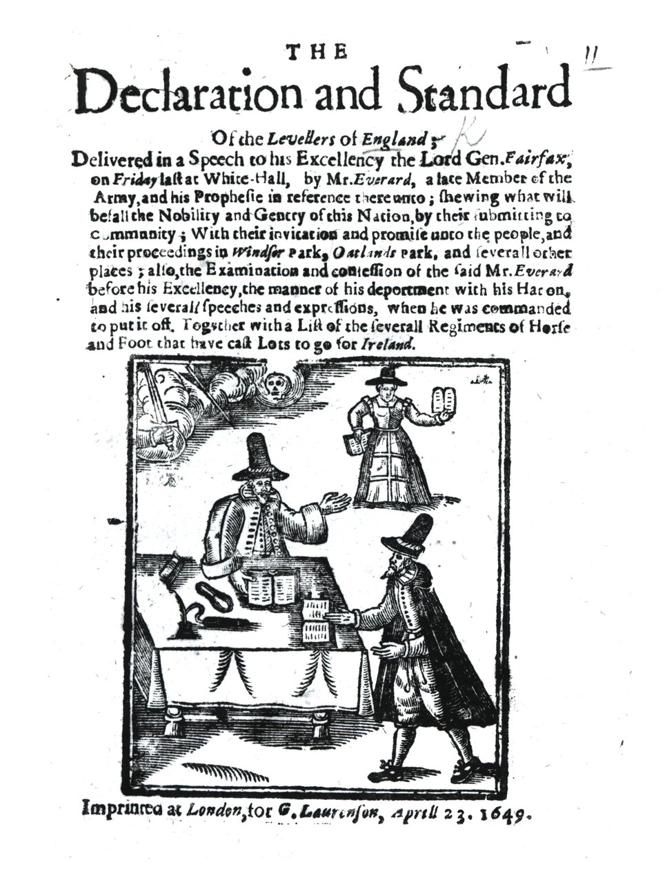 La déclaration et le standard des Niveleurs, 23 avril 1649 - English School
