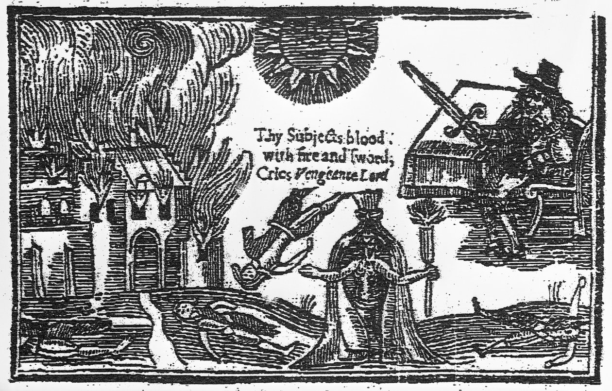 La destruction de Colchester pendant la guerre civile anglaise, 1648 - English School