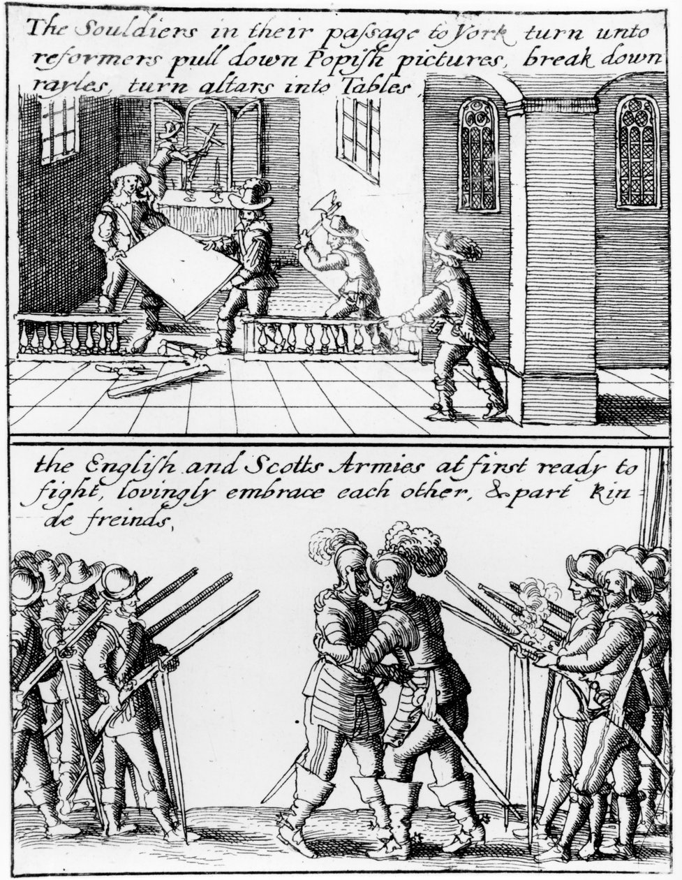 Les armées anglaises et écossaises s