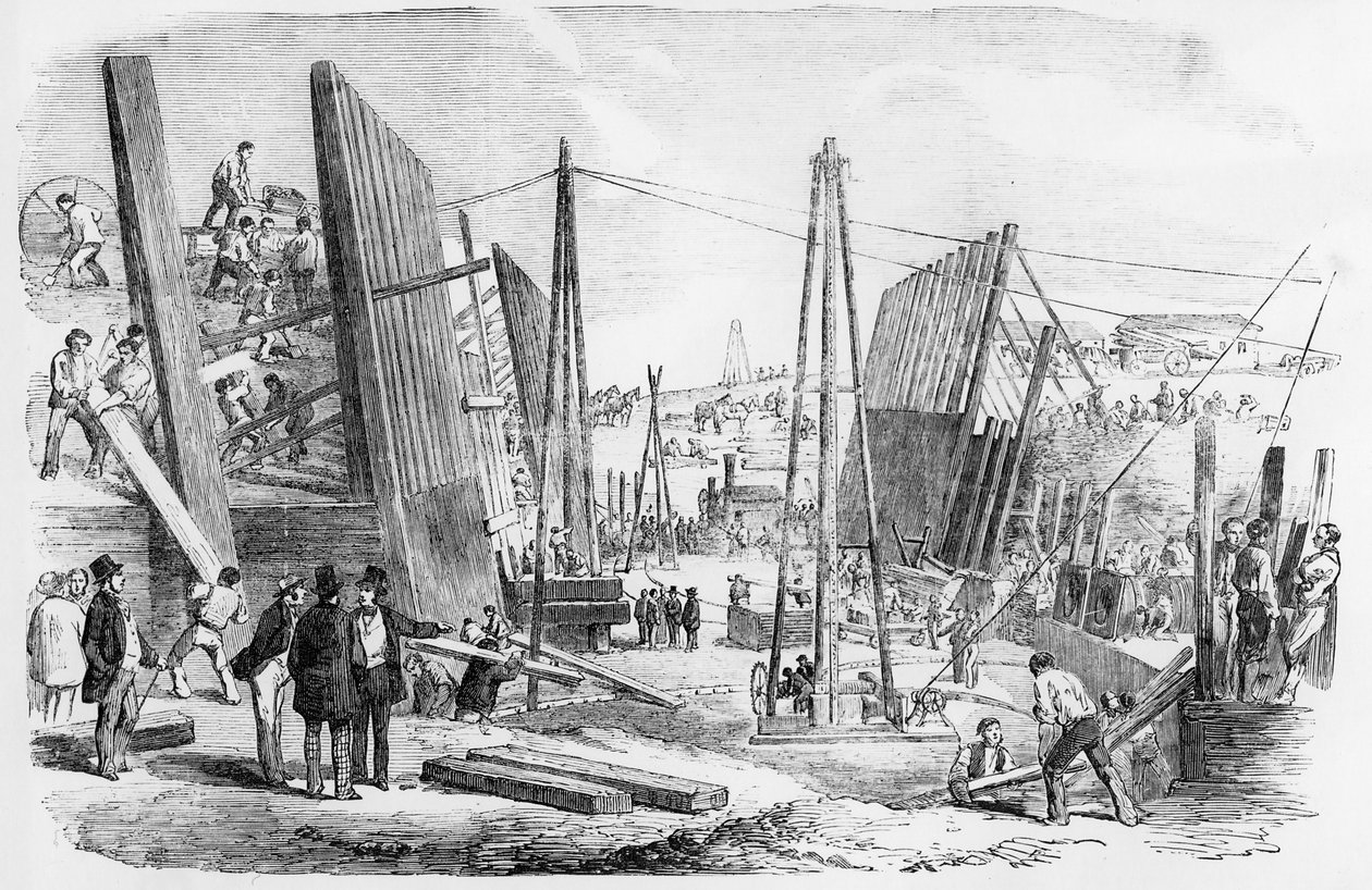 Les nouveaux travaux du Victoria Dock, Plaistow Marches, publié dans 