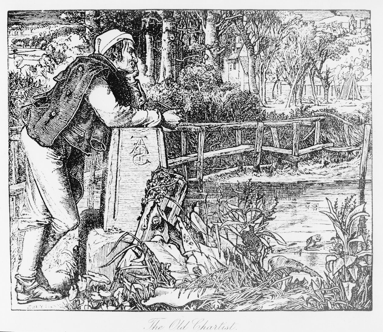 Le vieux chartiste, gravé par Sandys, 1909 - English School